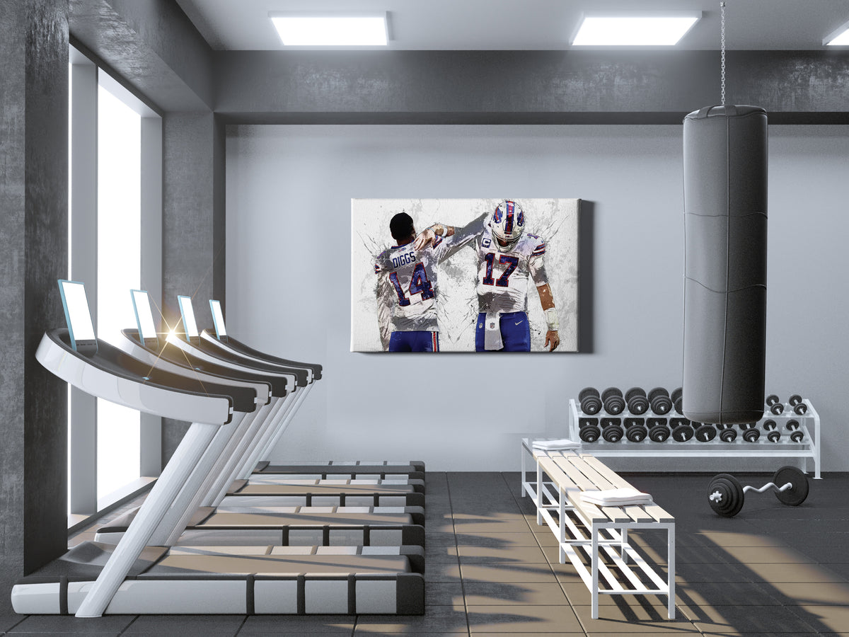 : TUBALU Josh Allen, Stefon Diggs Poster Art 1 Canvas