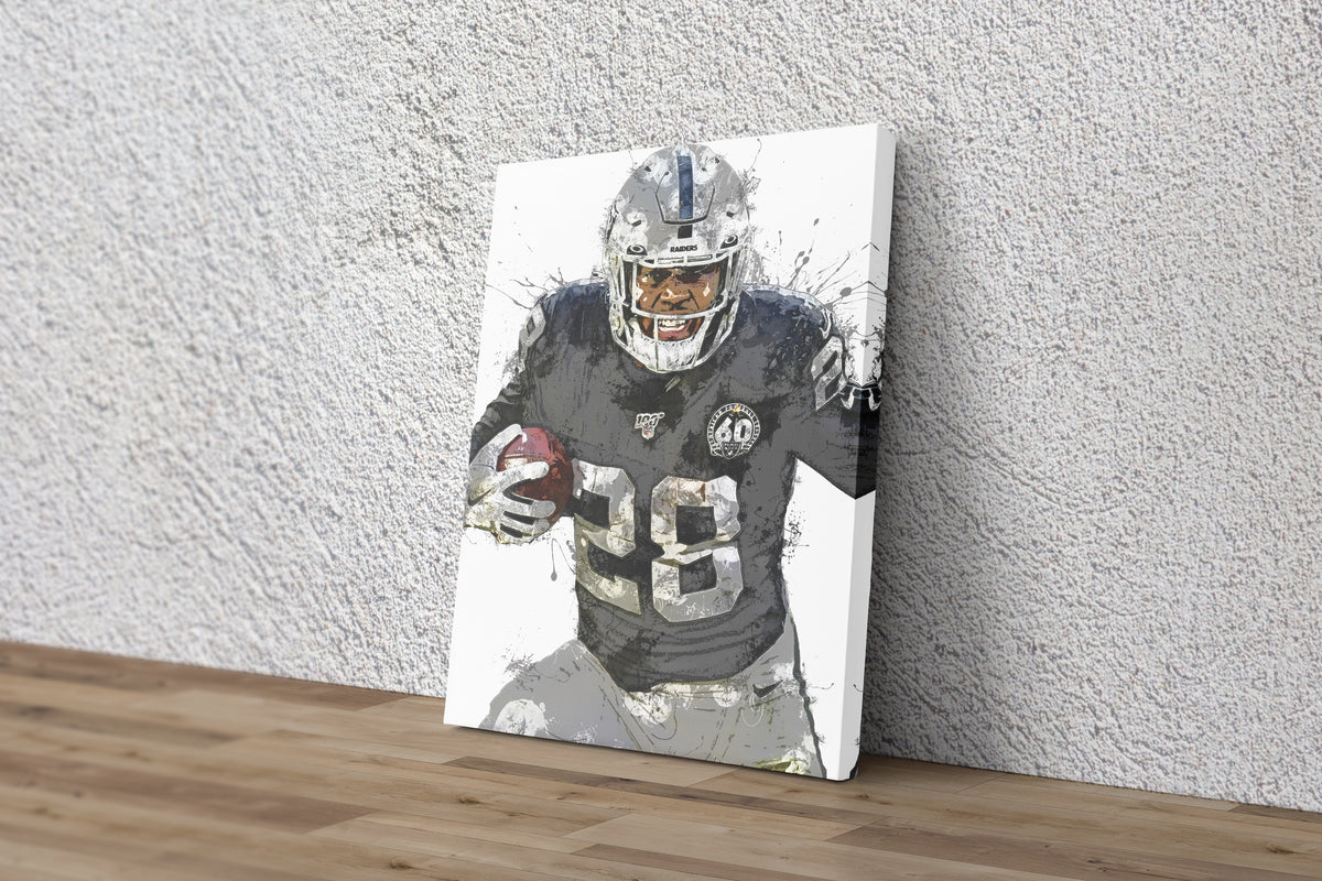 Josh Jacobs Poster Las Vegas Raiders Football Hand Made Posters Canvas –  CanvasBlackArt