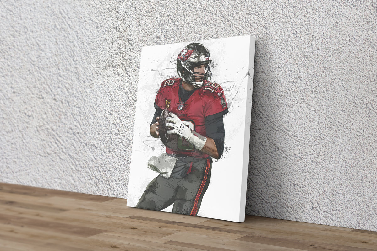 New Orleans Saints Vs Tampa Bay Buccaneers Tom Brady Playing The Game Home  Decor Poster Canvas - REVER LAVIE