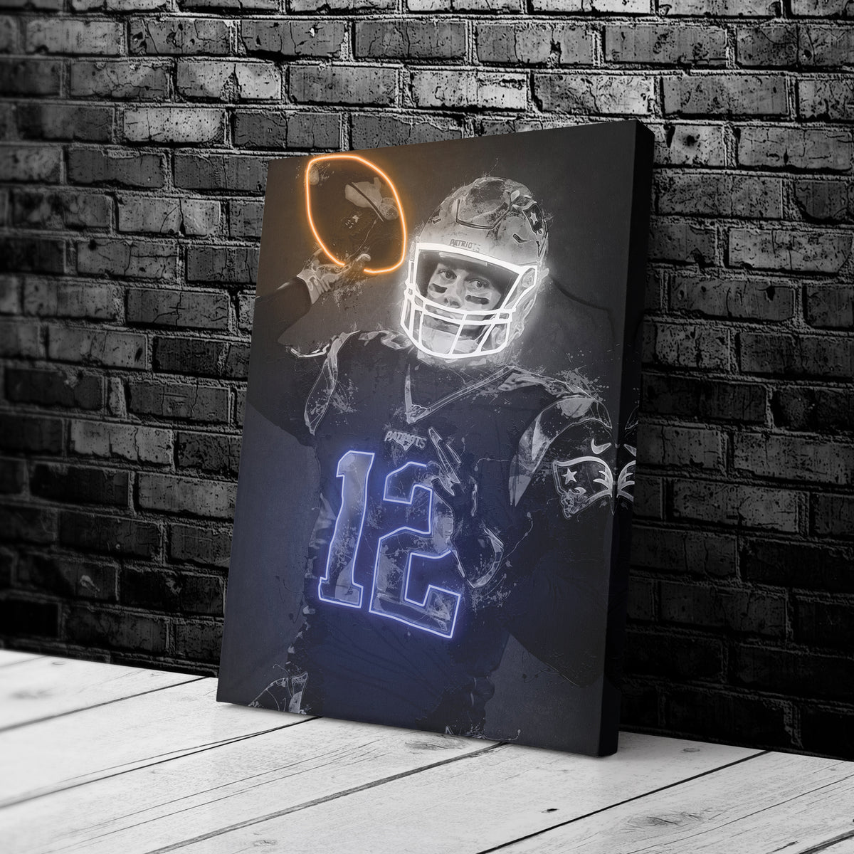 Buy Tom Brady Poster New England Patriots Canvas Wrap Wall Art Online in  India 