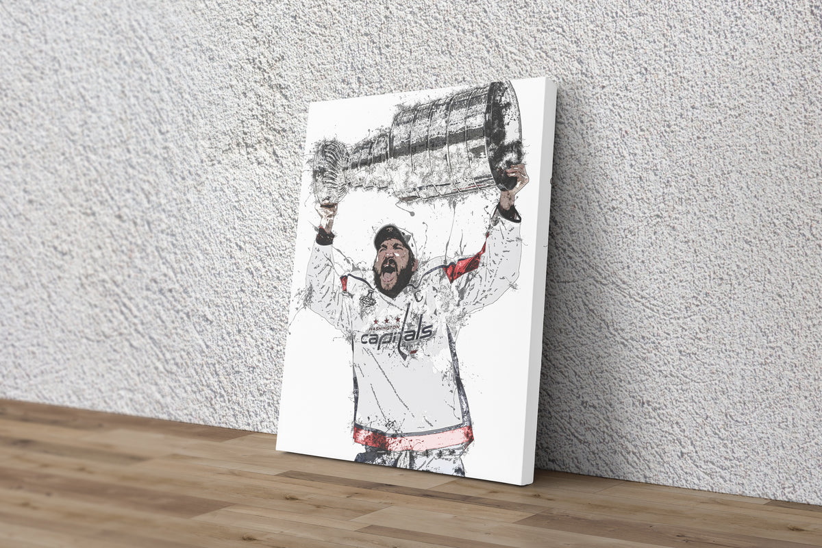 Alexander Ovechkin Finally Wins Stanley Cup Wall Art Home Decor - POSTER  20x30