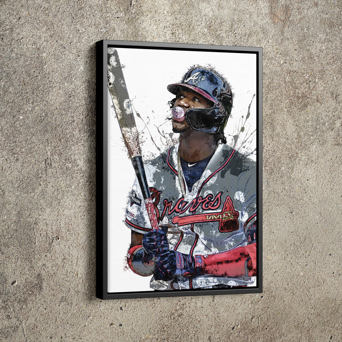 Ronald Acuna Jr Atlanta Braves Painting Canvas - MLB Canvas Prints