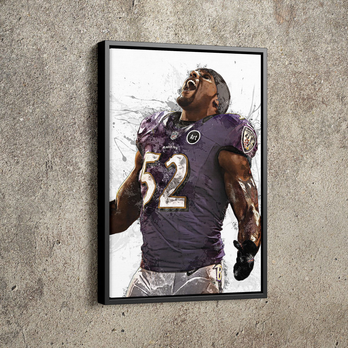 : DERBUT Ray Lewis Football Star Poster Poster Cool Artworks  Painting Wall Art Canvas Prints Hanging Picture Home Decor Posters Gift  Idea 08x12inch(20x30cm): Posters & Prints