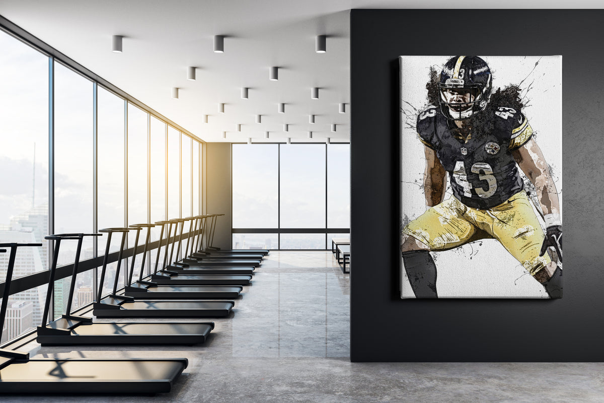 Pittsburgh Steelers Art Print Fearless 43 Troy Polamalu Print 