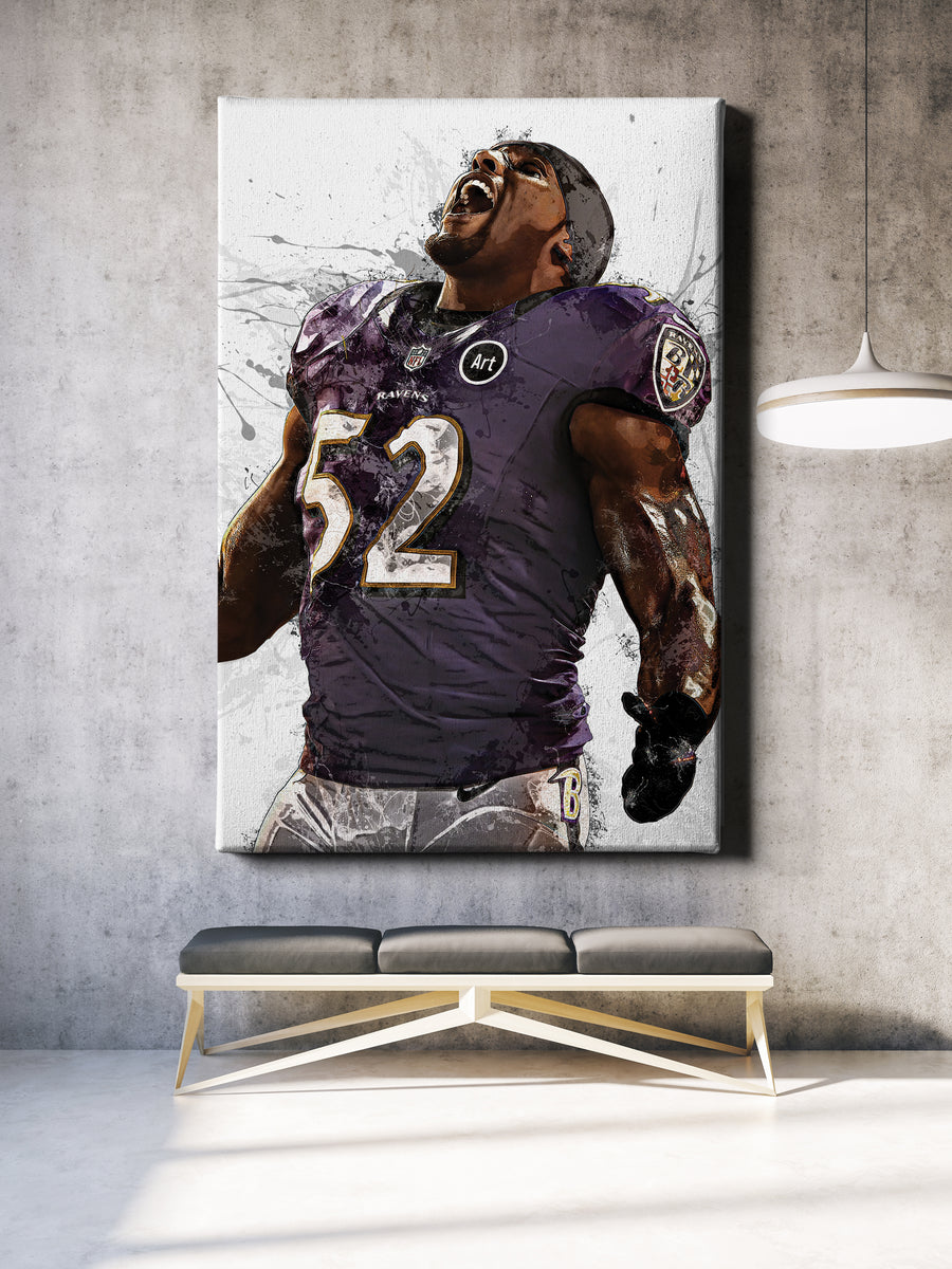 : DERBUT Ray Lewis Football Star Poster Poster Cool Artworks  Painting Wall Art Canvas Prints Hanging Picture Home Decor Posters Gift  Idea 08x12inch(20x30cm): Posters & Prints