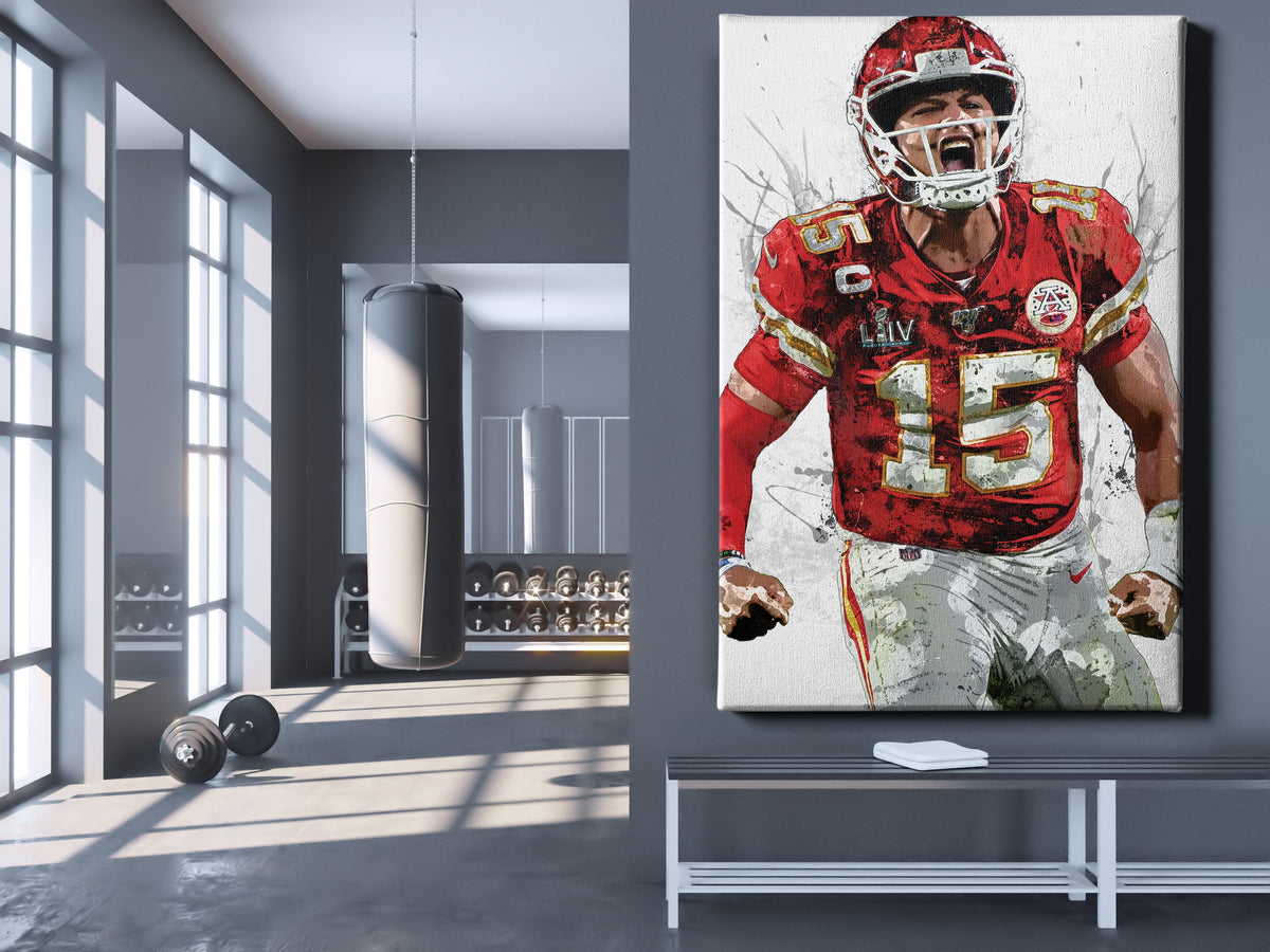 Patrick Mahomes Art | Kansas City Chiefs Gift | Art of Words - 16x20 Standard Size Print