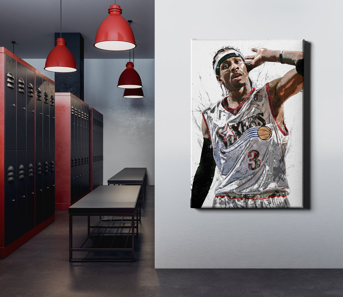 Buy Allen Iverson Philadelphia 76ers Poster/canvas Print Online in India 