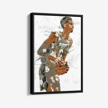 Victor Wembanyama Poster San Antonio Spurs NBA Painting Hand Made Posters Canvas Print Kids Wall Art Home Man Cave Gift Decor