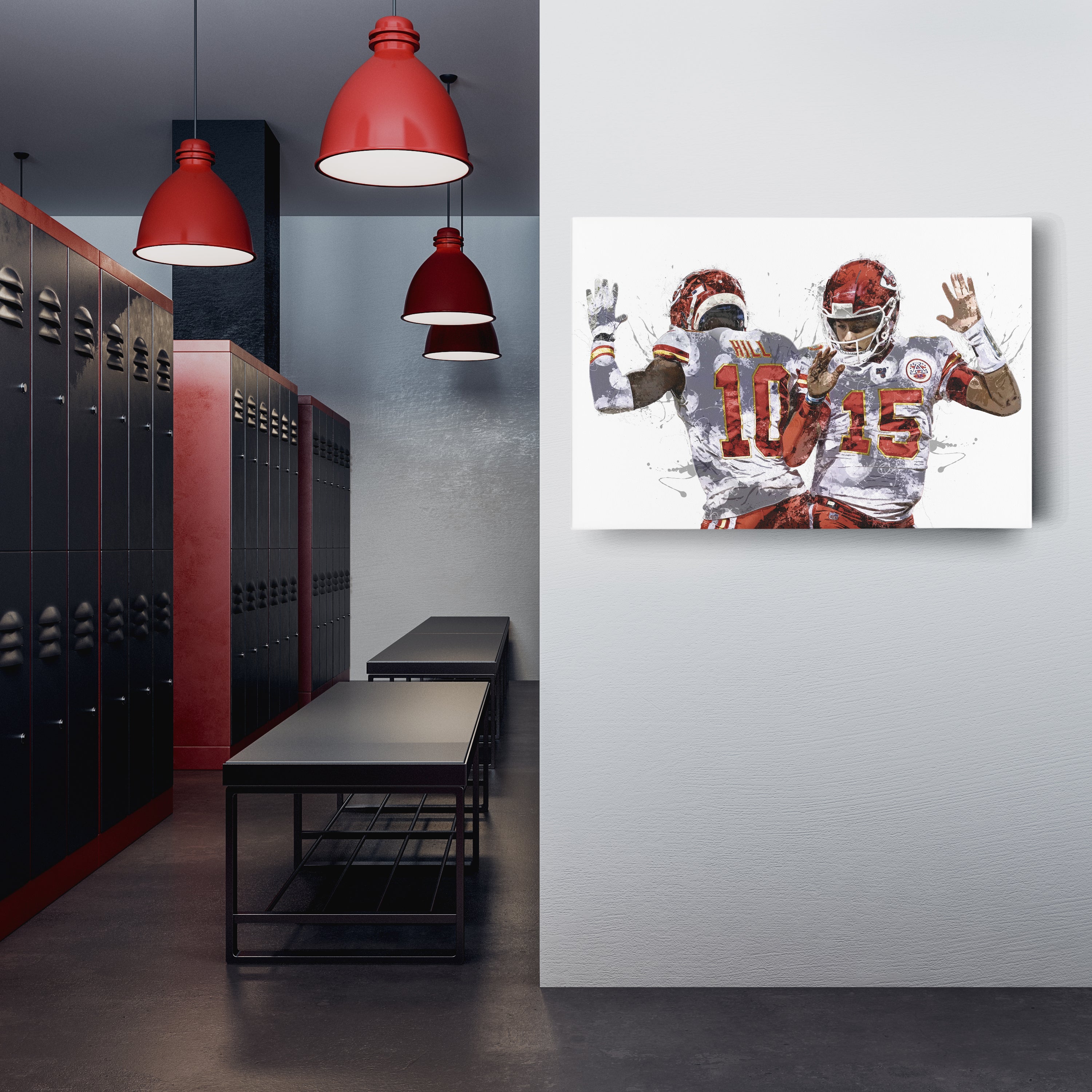 Patrick Mahomes Tyreek Hill Poster Kansas City Chiefs American Footbal –  CanvasBlackArt