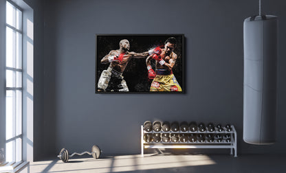 Floyd Mayweather Vs Manny Pacquiao Poster Boxing Hand Made Posters Canvas Print Wall Art Home Man Cave Gift Decor