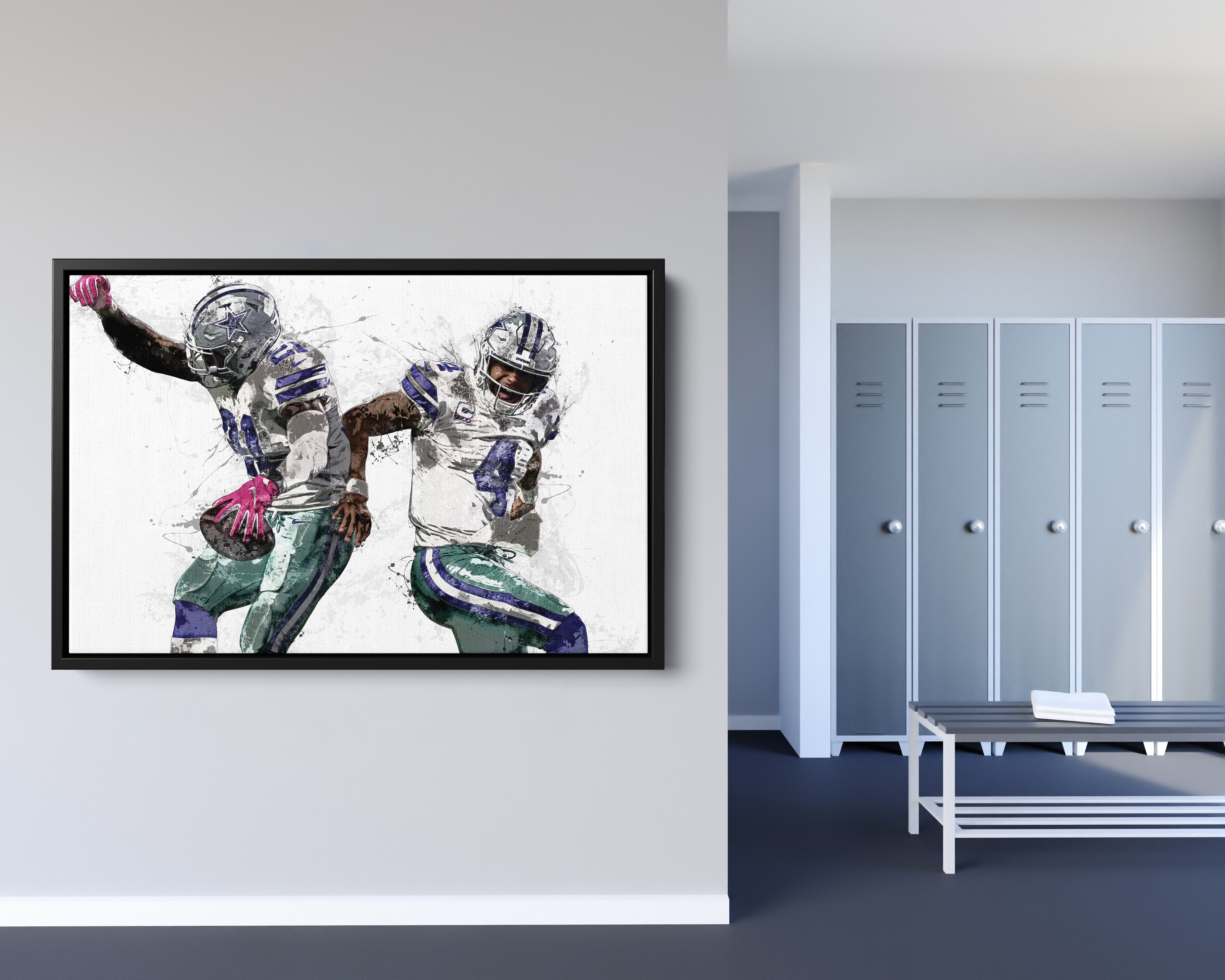 Dak and Zeke Poster Dallas Cowboys Football Painting Hand Made Posters –  CanvasBlackArt