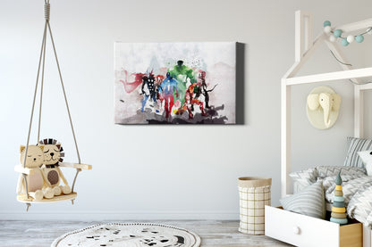 Marvel Avengers  Poster Movie Comics Watercolor Painting Hand Made Posters Canvas Print Wall Art Home Decor