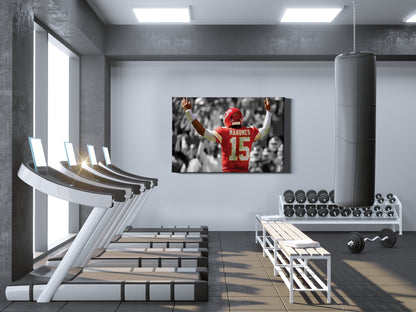 Patrick Mahomes Touchdown Celebration Poster Kansas City Chiefs Football Hand Made Posters Canvas Print Wall Art Home Decor