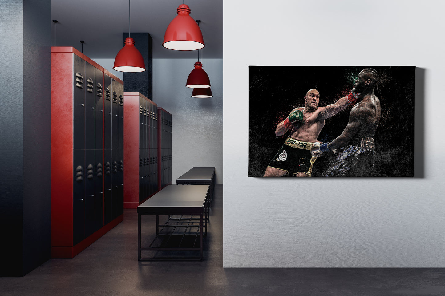 Tyson Fury Deontay Wilder Poster Boxing Hand Made Posters Canvas Print Wall Art Home Man Cave Gift Decor