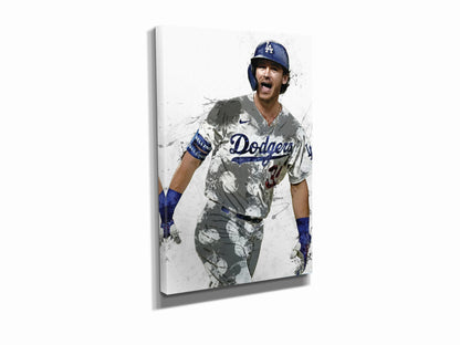 Cody Bellinger Poster Los Angeles Dodgers Championship Baseball Hand Made Posters Canvas Print Wall Art Man Cave Gift Home Kids Decor