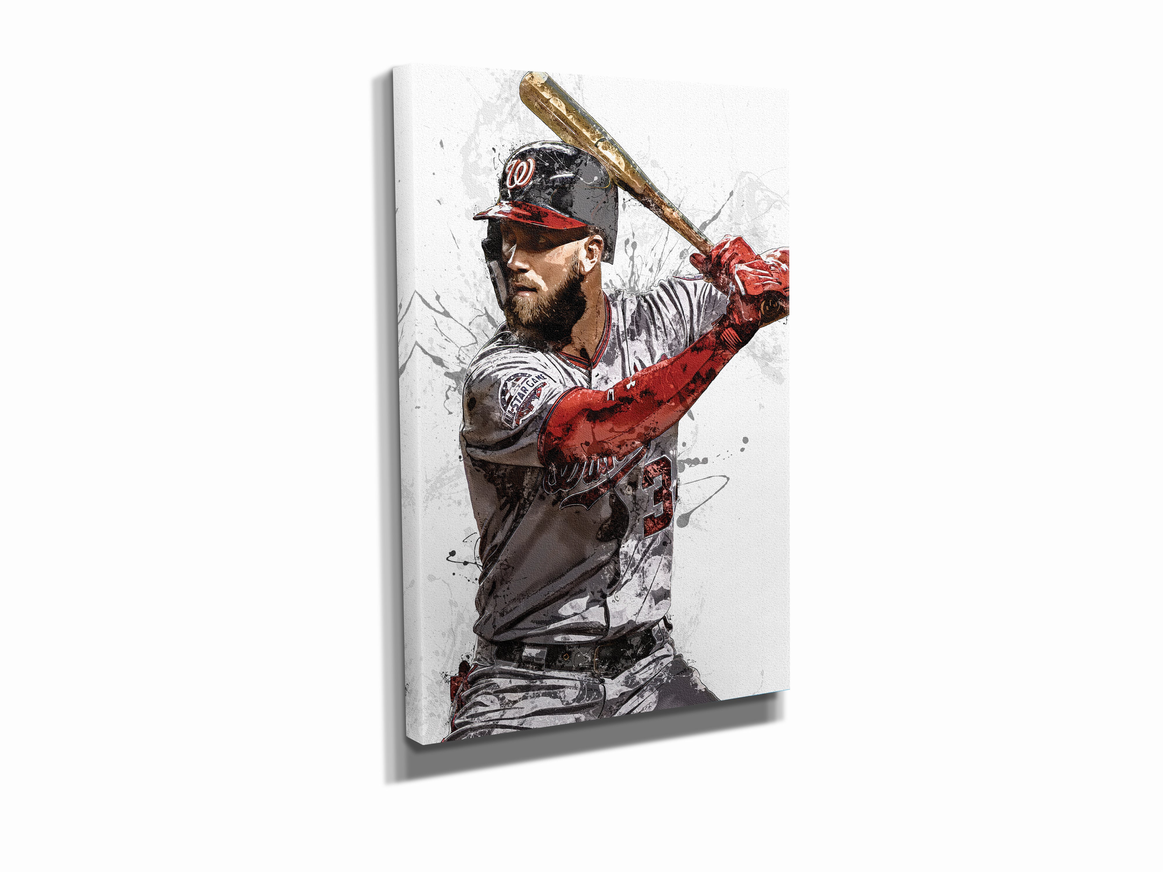 Bryce Harper Philadelphia Phillies Poster Print, Baseball Player, Real  Player, ArtWork, Bryce Harper Decor, Canvas Art, Posters for Wall SIZE