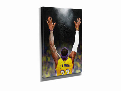 LeBron James Poster Los Angeles Lakers Championship Basketball Painting  Hand Made Posters Canvas Print Kids Wall Art Man Cave Gift Home Decor