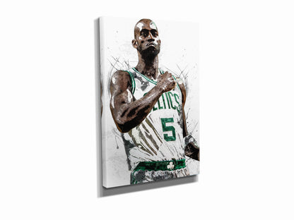Kevin Garnett Poster Boston Celtics Basketball Painting Hand Made Posters Canvas Framed Print Wall Kids Art Man Cave Gift Home Decor