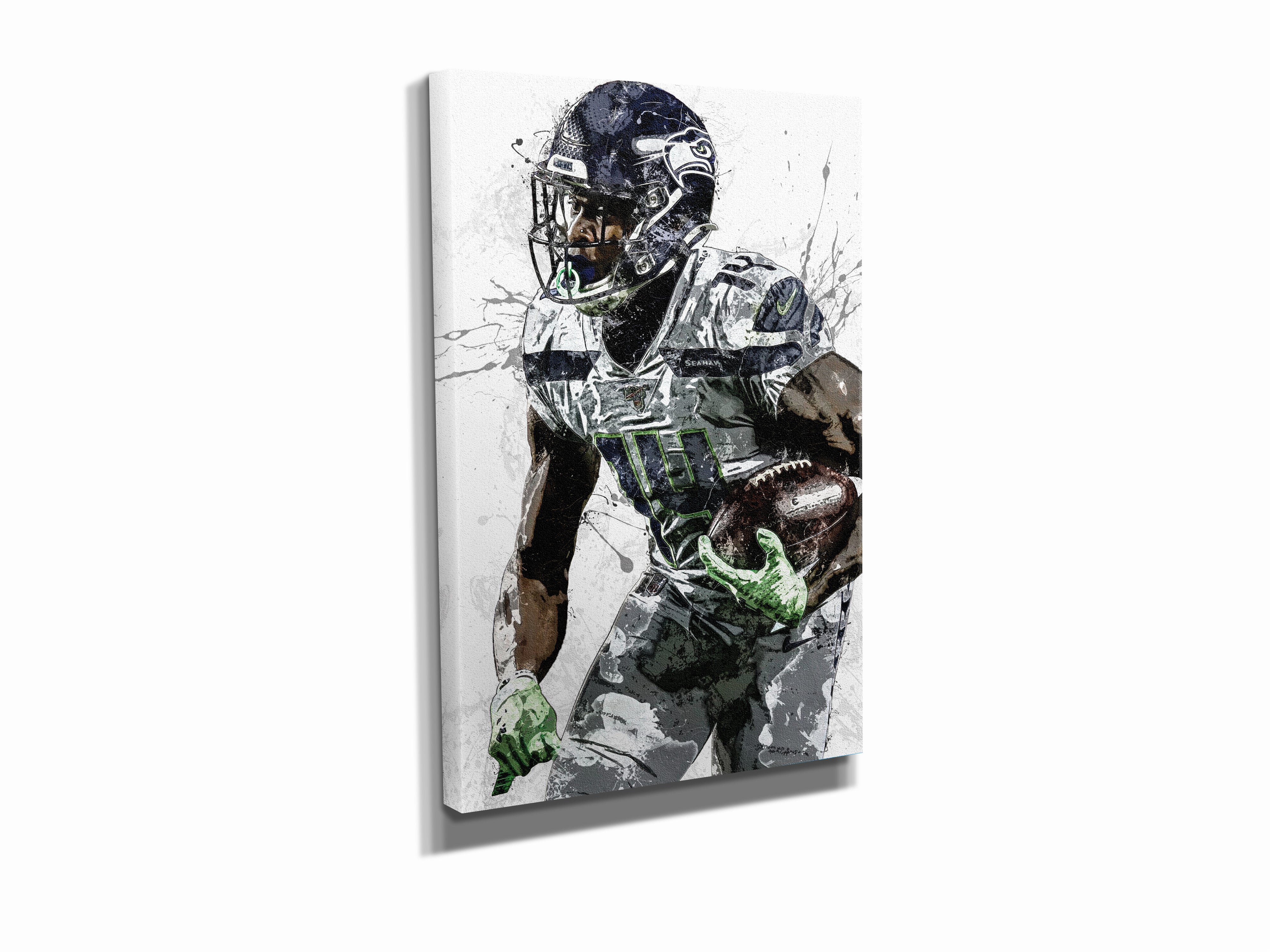 DK Metcalf Poster, Seattle Seahawks Green Canvas Frame, Kids Wall Decor,  Football Fan, Man Cave Gift for Him - Her, Sports Canvas Wall Art