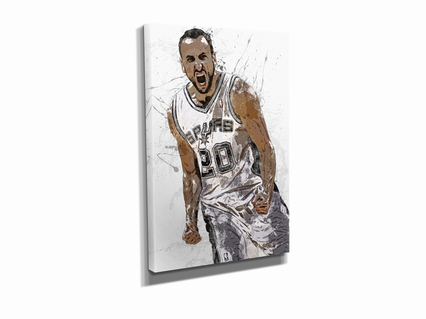 Manu Ginobili Poster San Antonio Spurs Basketball Painting Hand Made Posters Canvas Print Kids Wall Art Home Man Cave Gift Decor