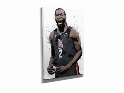 Kawhi Leonard Art Poster Los Angeles Clippers Basketball Hand Made Posters Canvas Print Kids Wall Art Man Cave Gift Home Decor