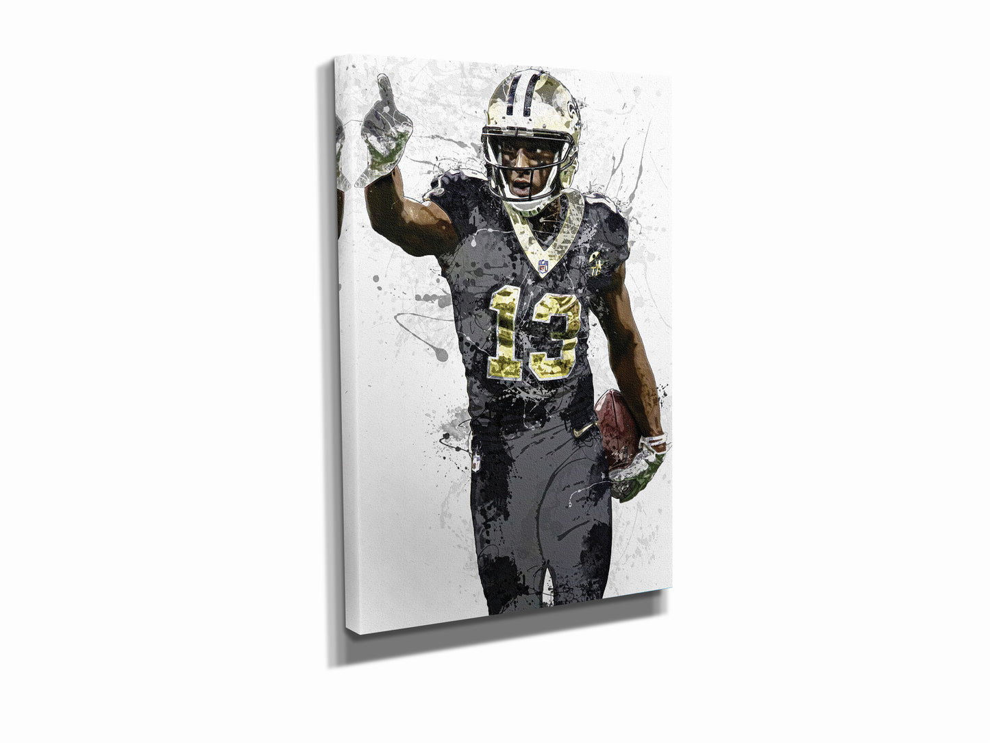 Michael Thomas Art Poster New Orleans Saints Football Hand Made Posters Canvas Print Wall Art Man Cave Gift Home Kids Decor