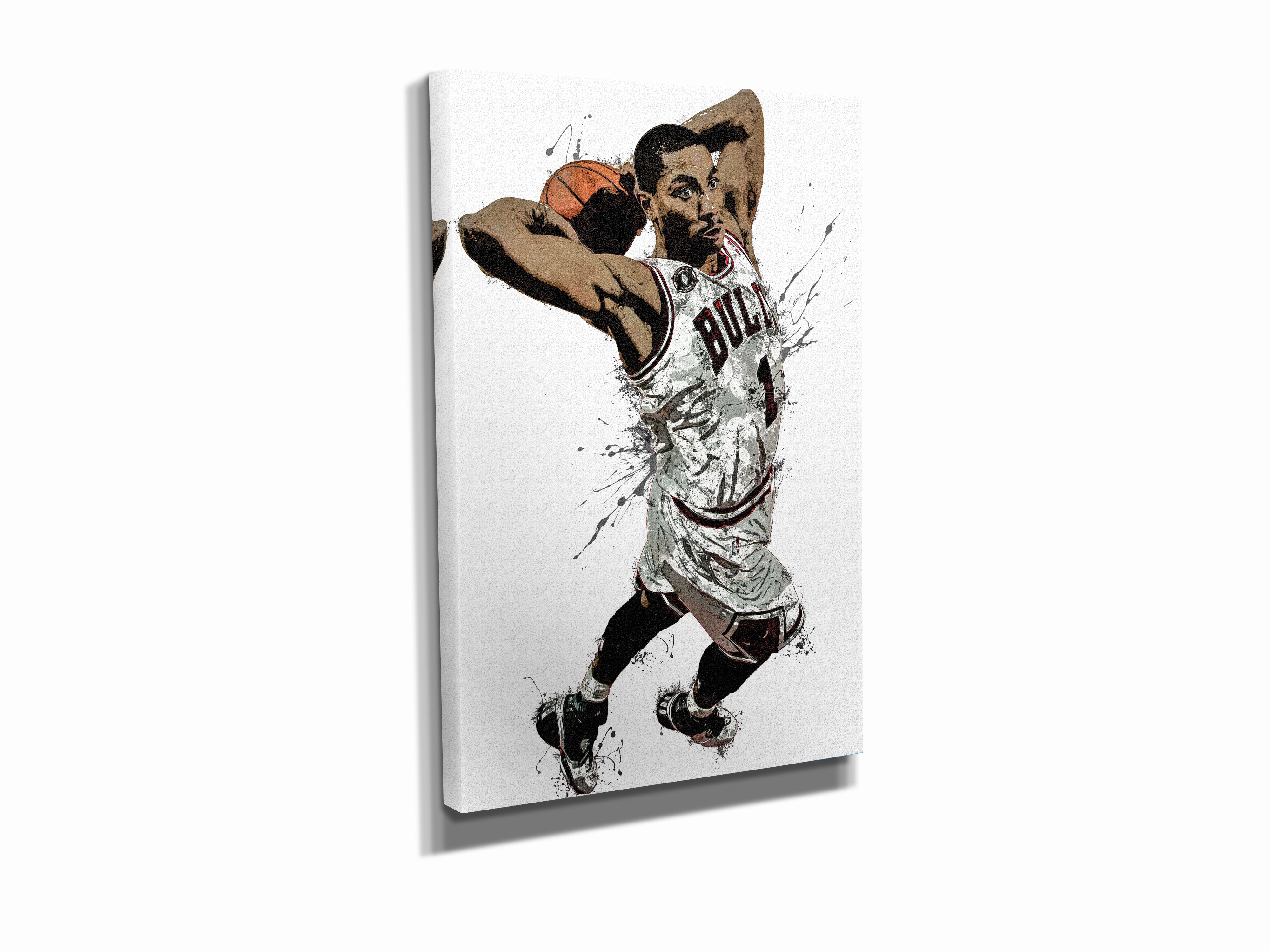 Derrick Rose Poster Man Cave Art Basketball Player Art 