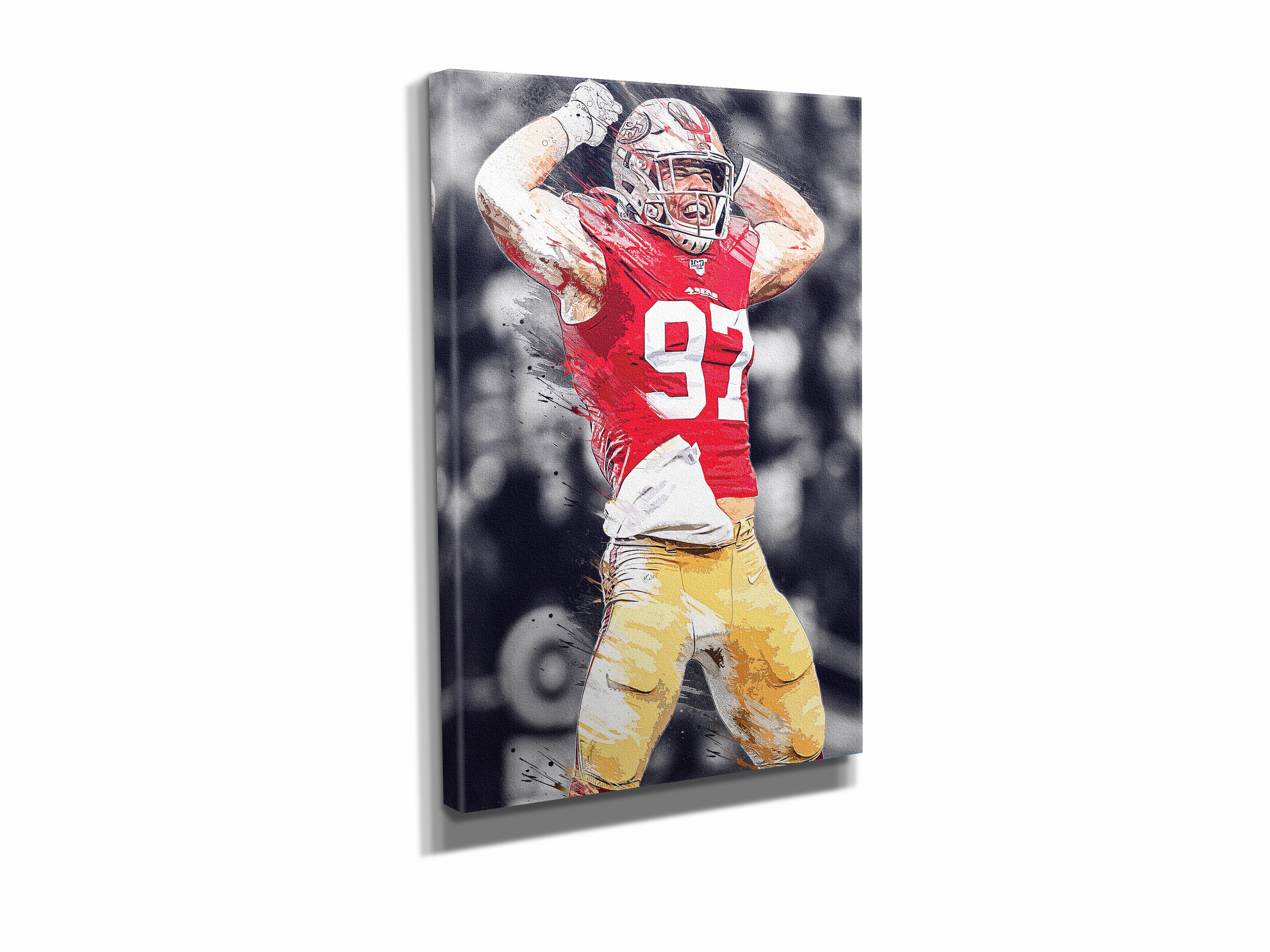 Nick Bosa Poster San Francisco 49ers Canvas Print Wall 