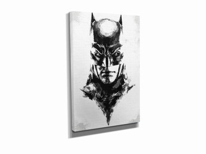 Batman Face Poster DC Superhero Comics Painting Hand Made Posters Canvas Print Kids Wall Art Man Cave Gift Home Decor