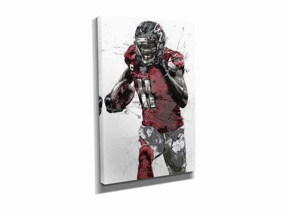 Julio Jones Poster Atlanta Falcons Football Painting Hand Made Posters Canvas Print Kids Wall Art Man Cave Gift Home Decor