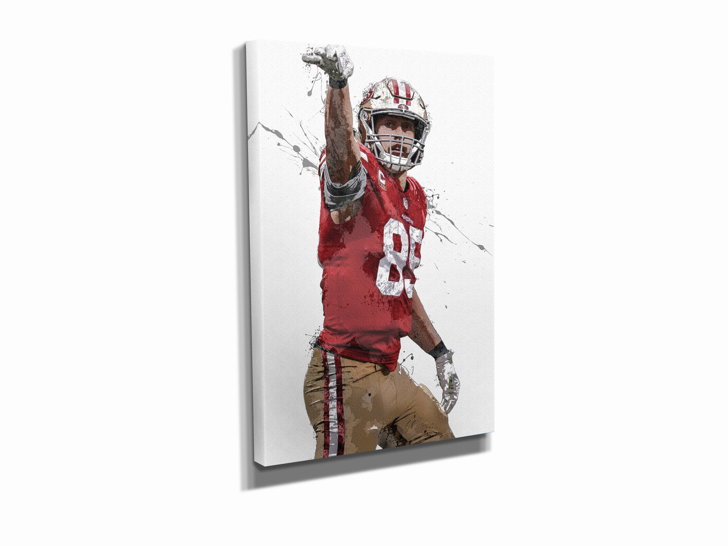 George Kittle Poster San Francisco 49ers Football Hand Made Posters Canvas Print Kids Wall Art Man Cave Gift Home Decor