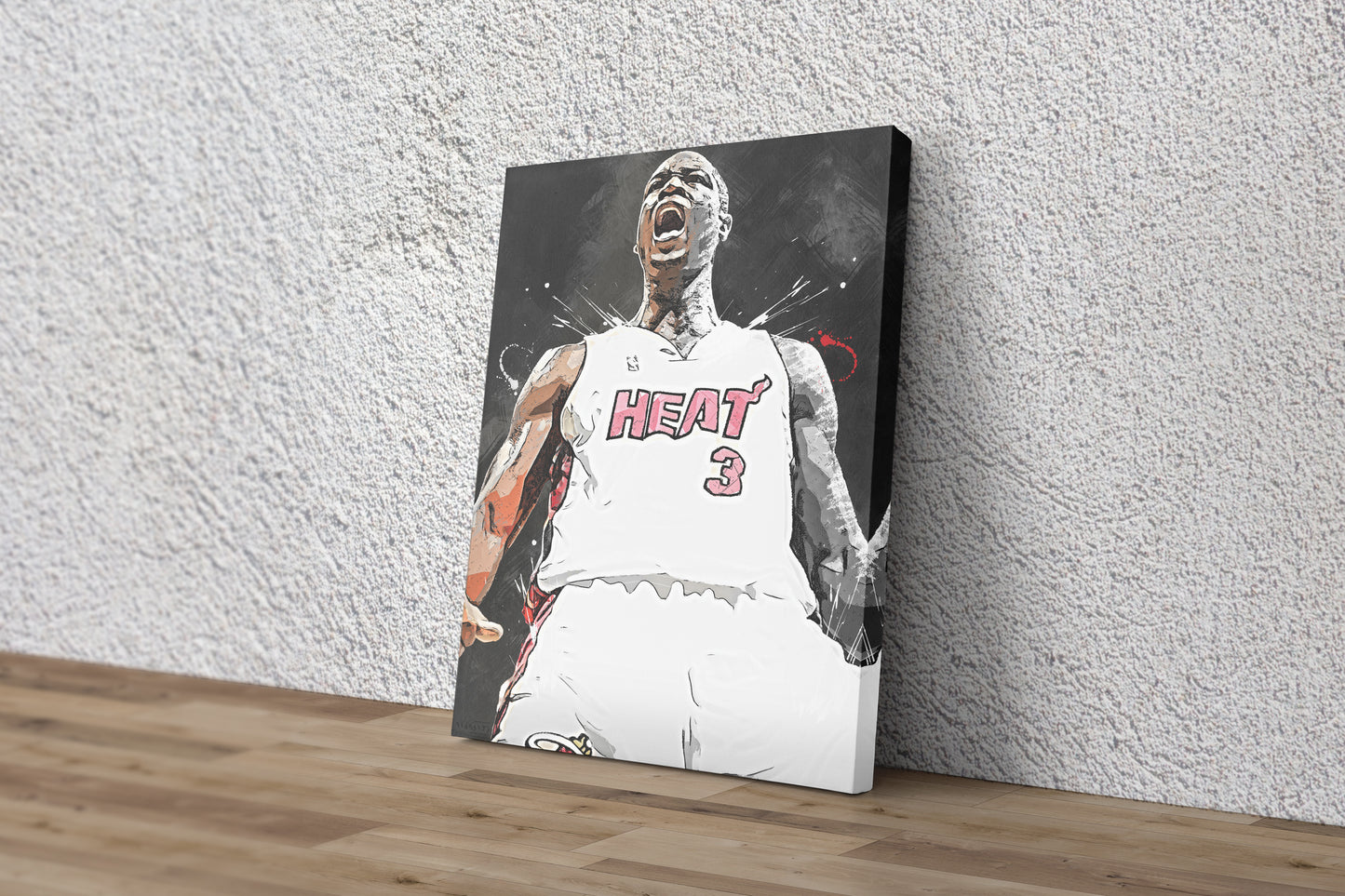 Dwyane Wade Poster Miami Heat Basketball Painting Hand Made Posters Canvas Print Kids Wall Art Man Cave Gift Home Decor