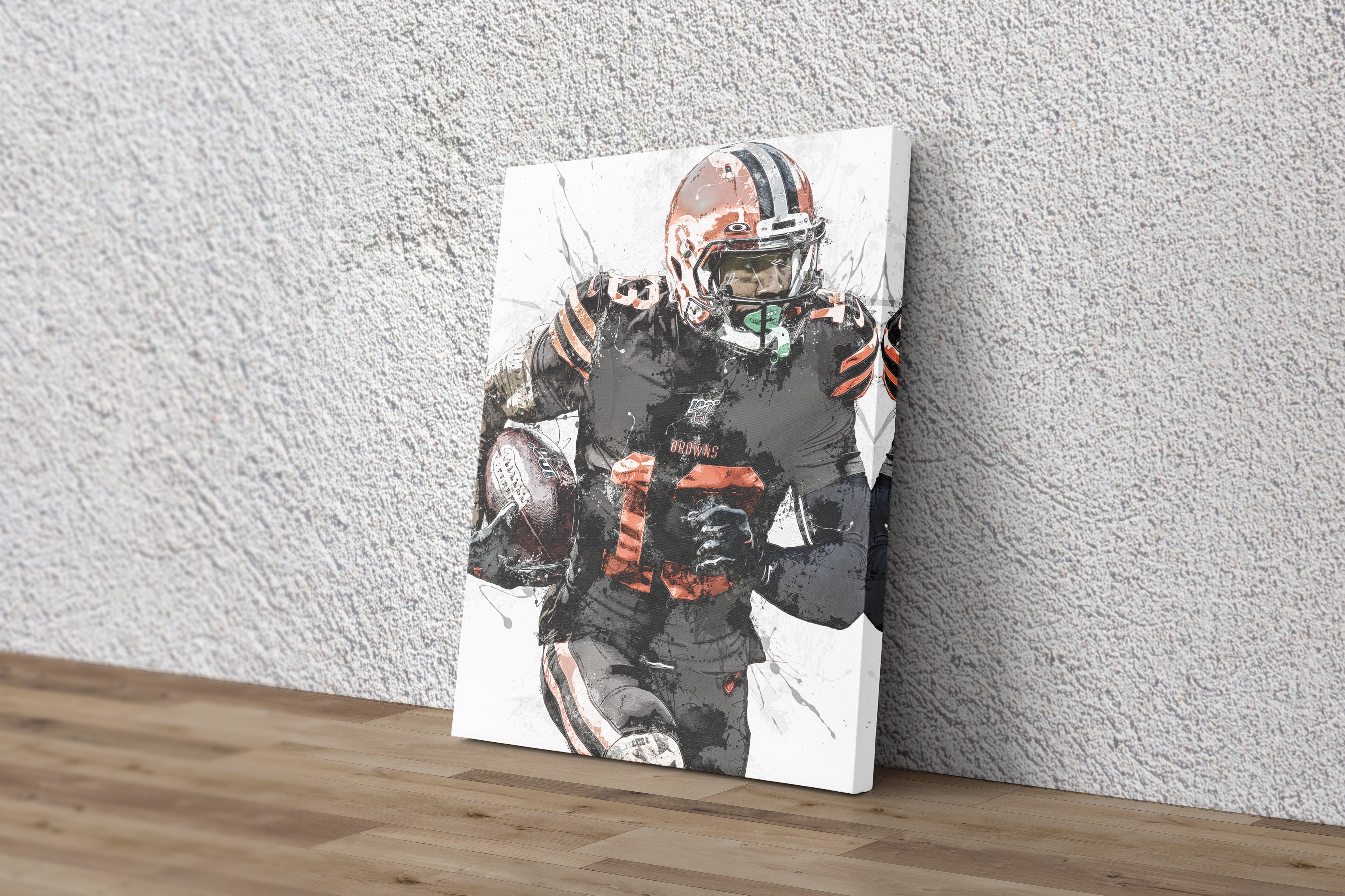 Odell Beckham JR Pop Art Poster Cleveland Browns Canvas Wall Art