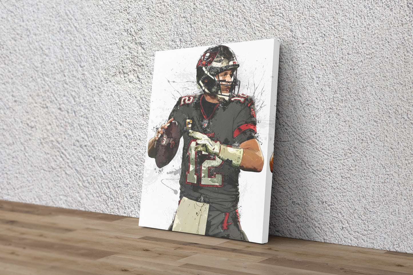 Tom Brady Poster Tampa Bay Buccaneers Football Hand Made Posters Canvas Print Kids Wall Art Home Man Cave Gift Decor