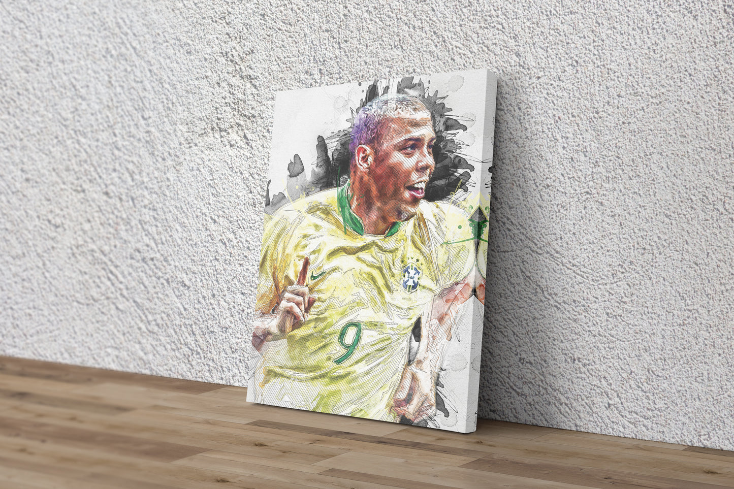 Ronaldo Poster Real Madrid Soccer Painting Hand Made Posters Canvas Print Kids Wall Art Man Cave Gift Home Decor