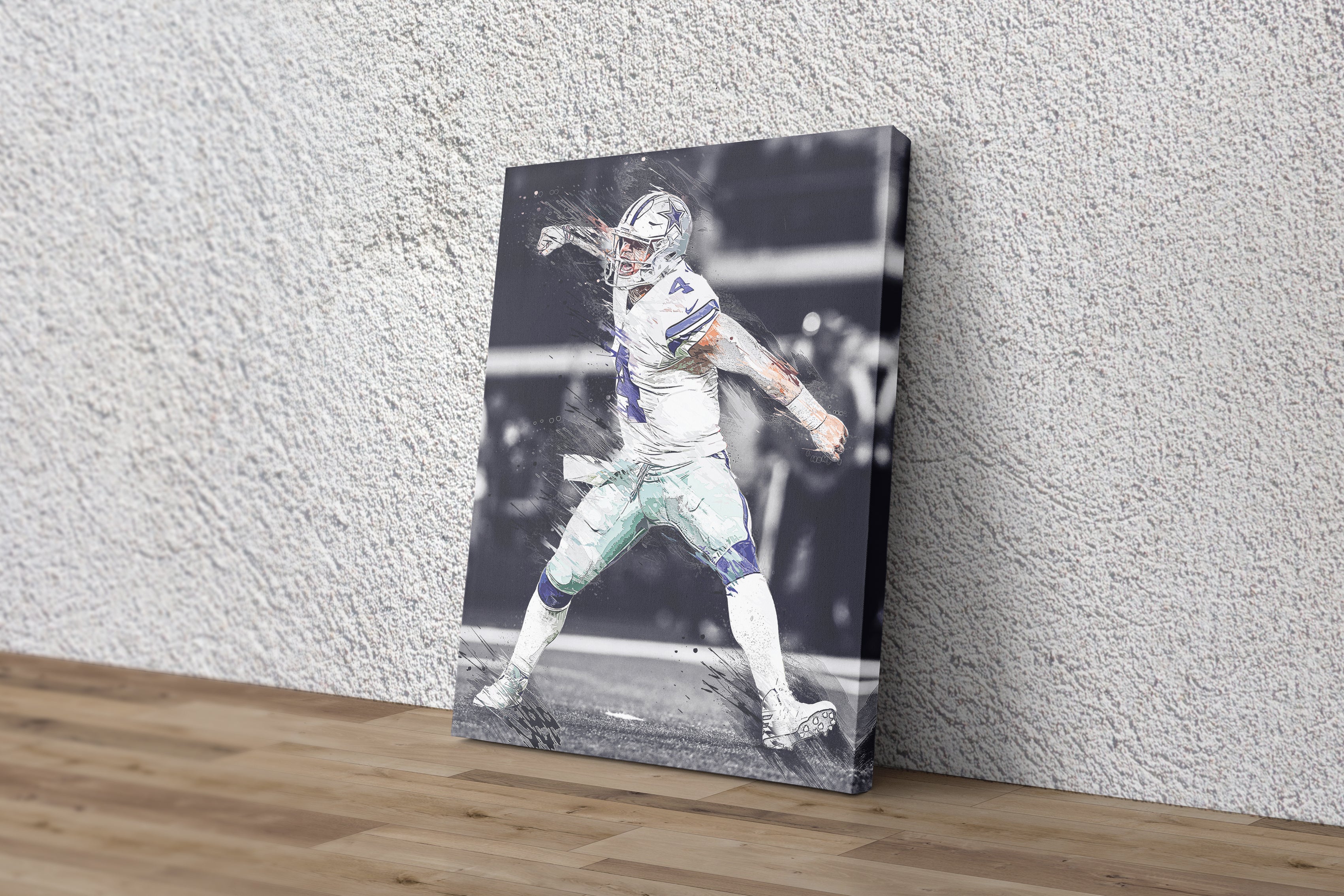 Dak Prescott Dallas Cowboys Poster Wall Art Sports Poster 