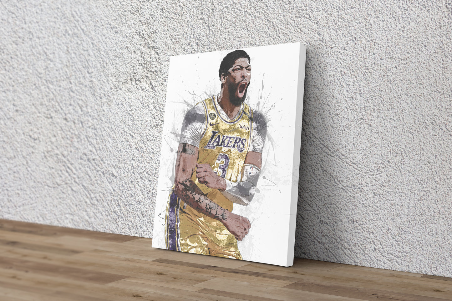 Anthony Davis Poster Los Angeles Lakers Basketball Painting Hand Made Posters Canvas Print Kids Wall Art Man Cave Gift Home Decor