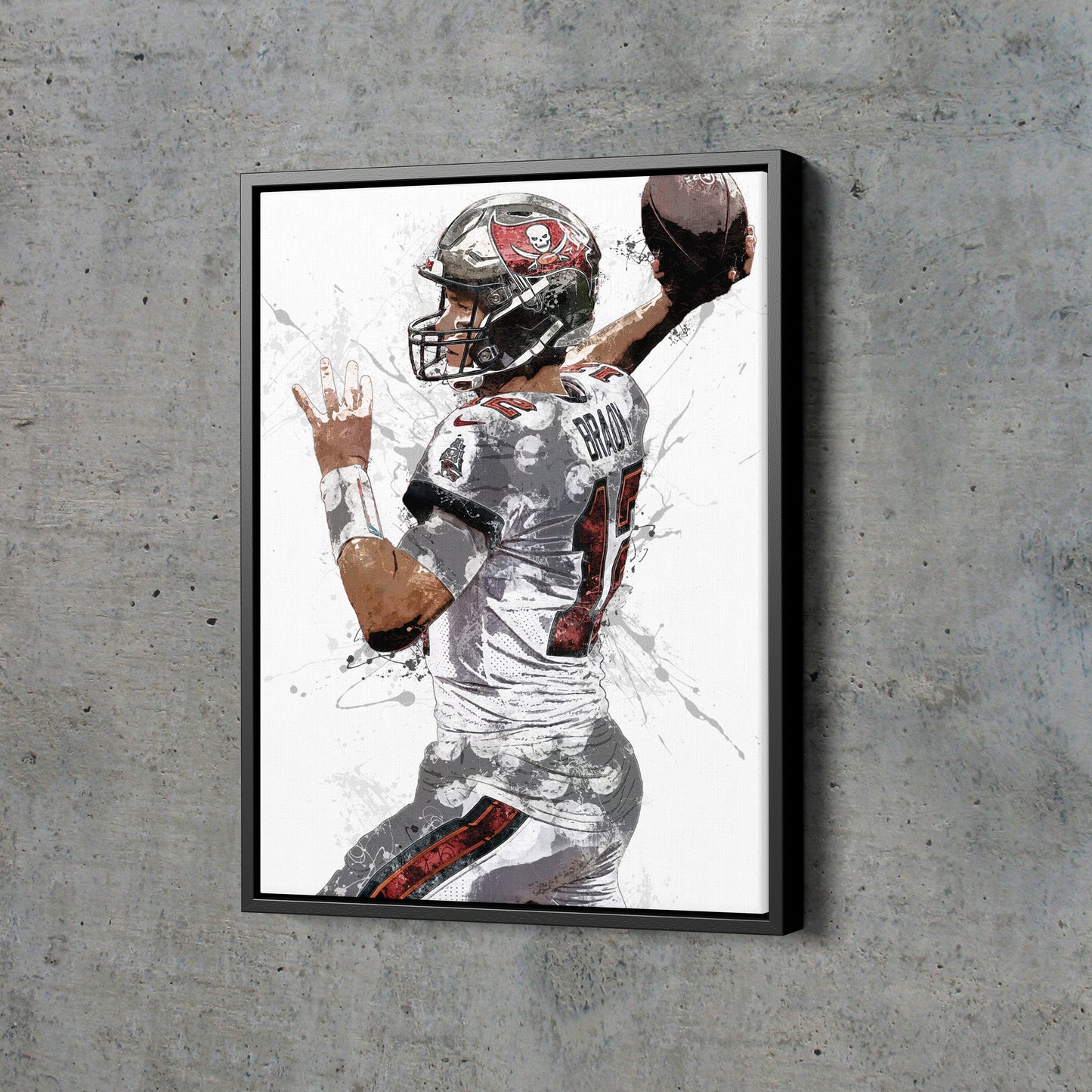 Tom Brady Canvas Poster Tampa Bay Buccaneers Football Hand Made Posters Canvas Print Kids Wall Art Man Cave Gift Home Decor