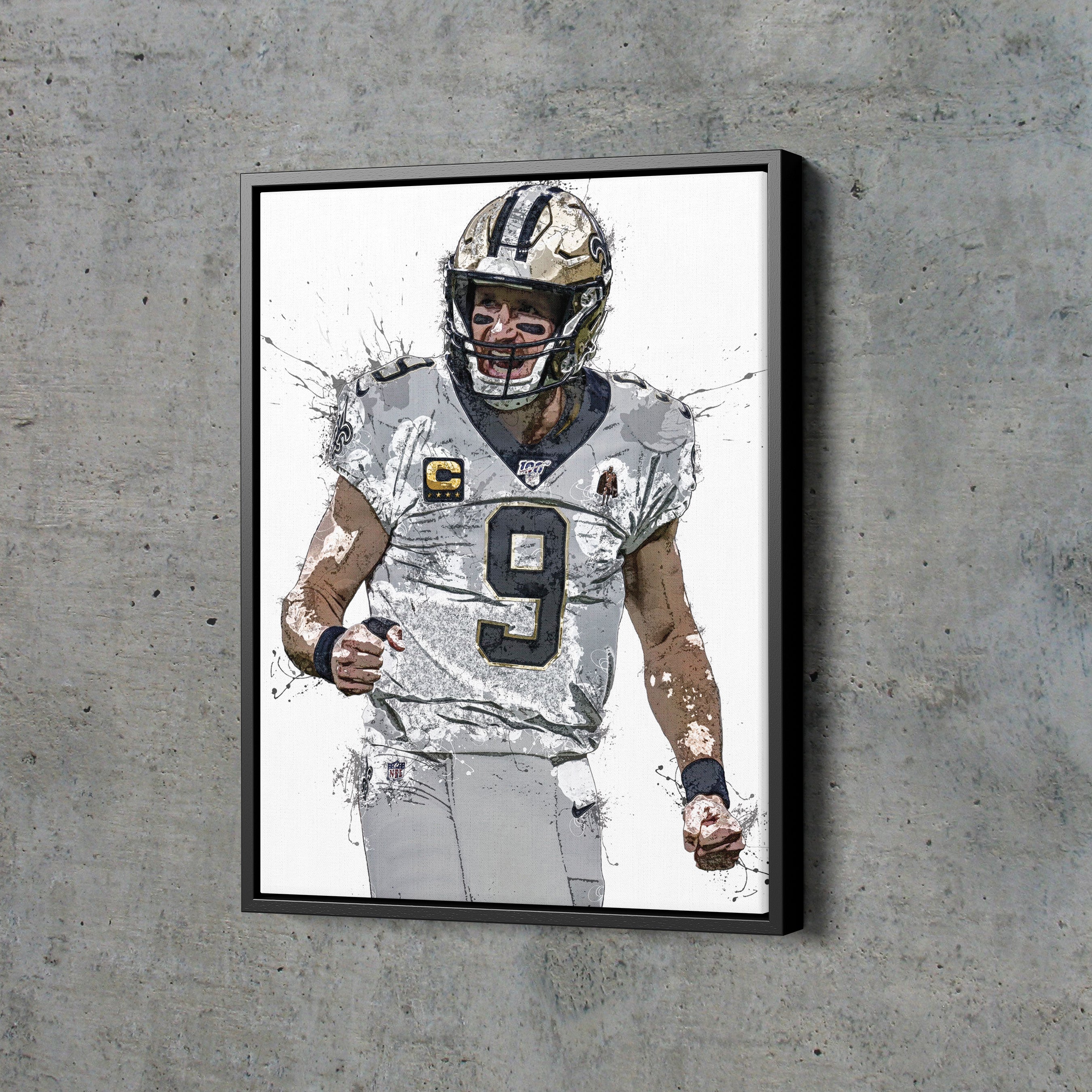 Drew Brees Poster Wall 1 Canvas Wall Art Decor Print Picture Paintings for  Living Room Bedroom Decoration Unframe:16×24inch(40×60cm)