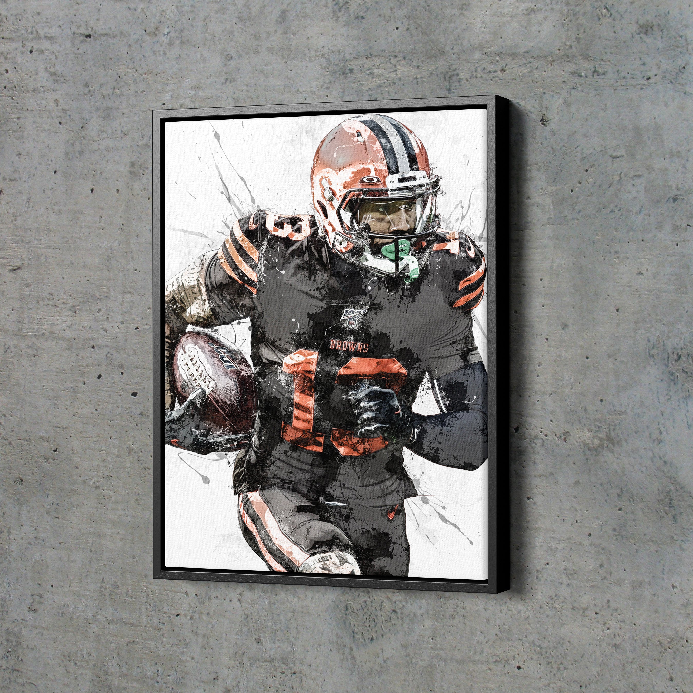 Odell Beckham Jr. Poster Cleveland Browns Football Painting Hand Made –  CanvasBlackArt