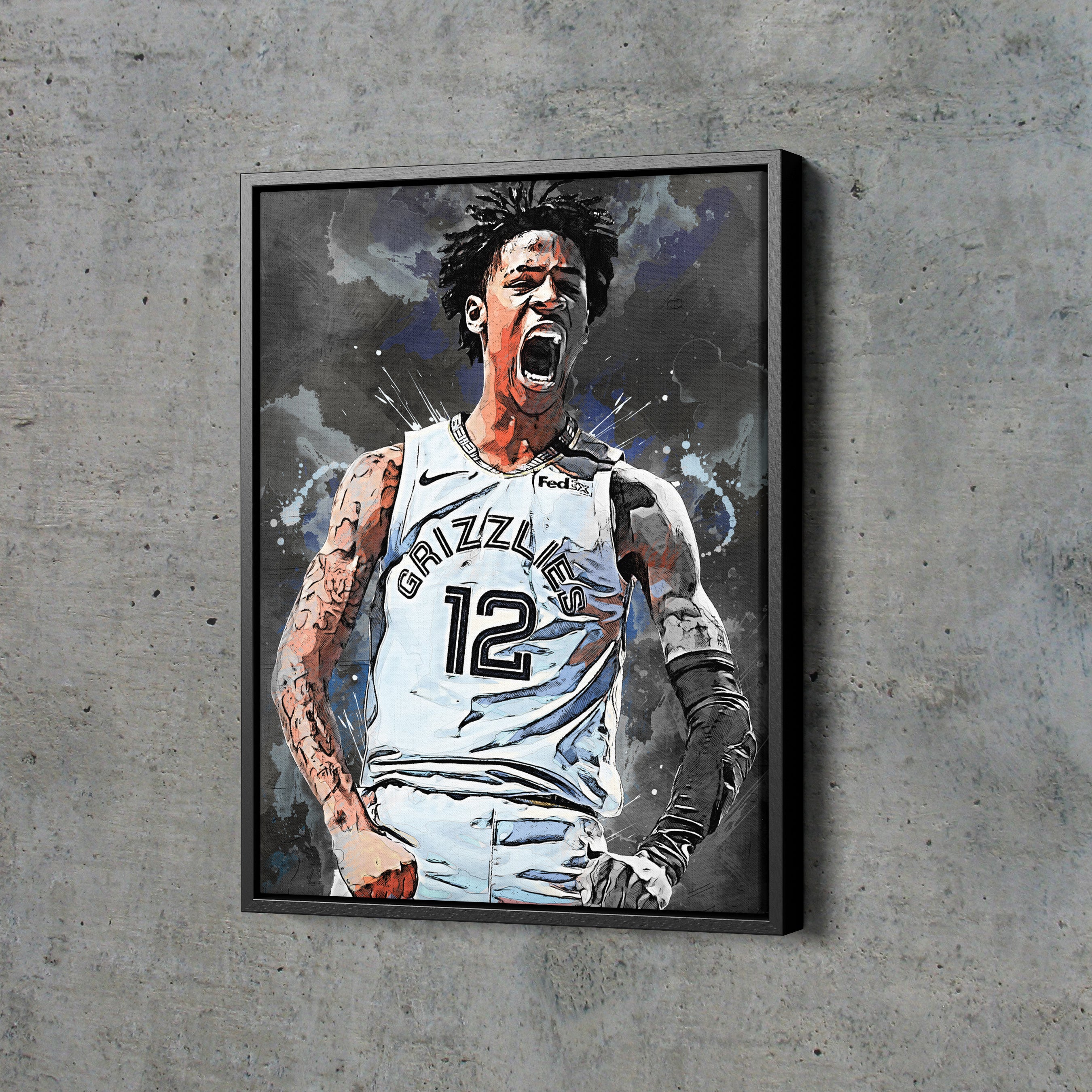 Ja Morant Poster Painting Memphis Grizzlies Basketball Hand Made Poste –  CanvasBlackArt
