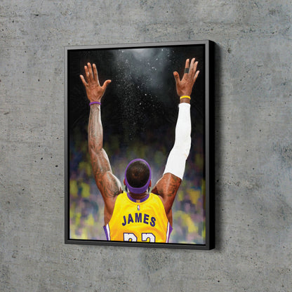 LeBron James Poster Los Angeles Lakers Championship Basketball Painting  Hand Made Posters Canvas Print Kids Wall Art Man Cave Gift Home Decor