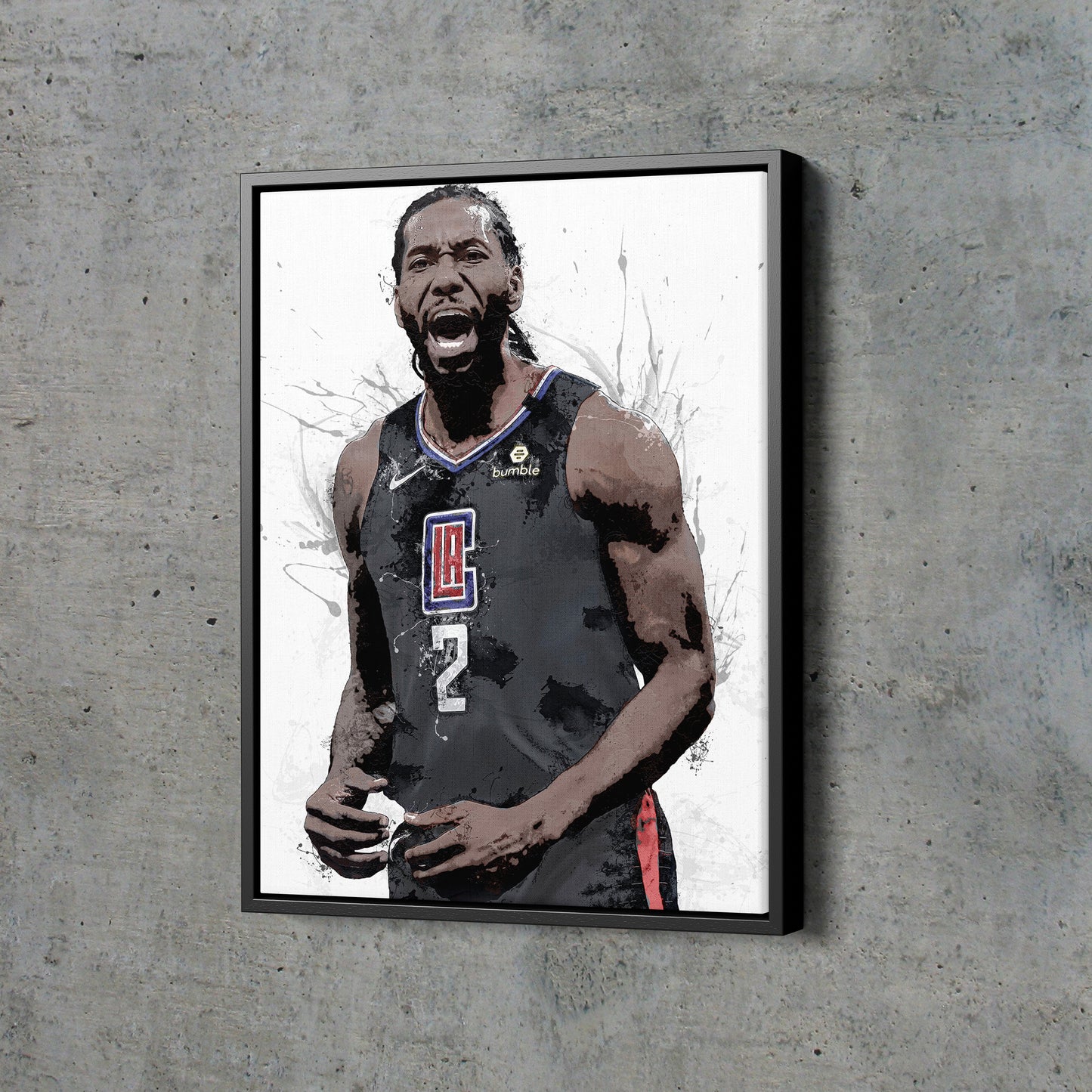 Kawhi Leonard Art Poster Los Angeles Clippers Basketball Hand Made Posters Canvas Print Kids Wall Art Man Cave Gift Home Decor