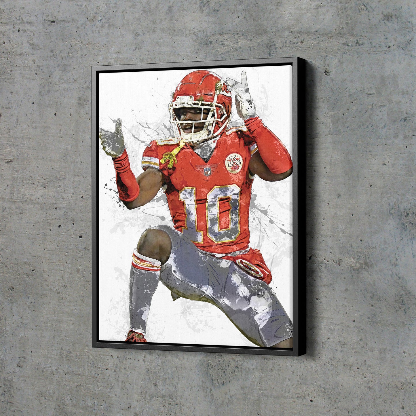 Tyreek Hill Poster Kansas City Chiefs Football Painting Hand Made Posters Canvas Print Wall Art Man Cave Gift Home Kids Decor