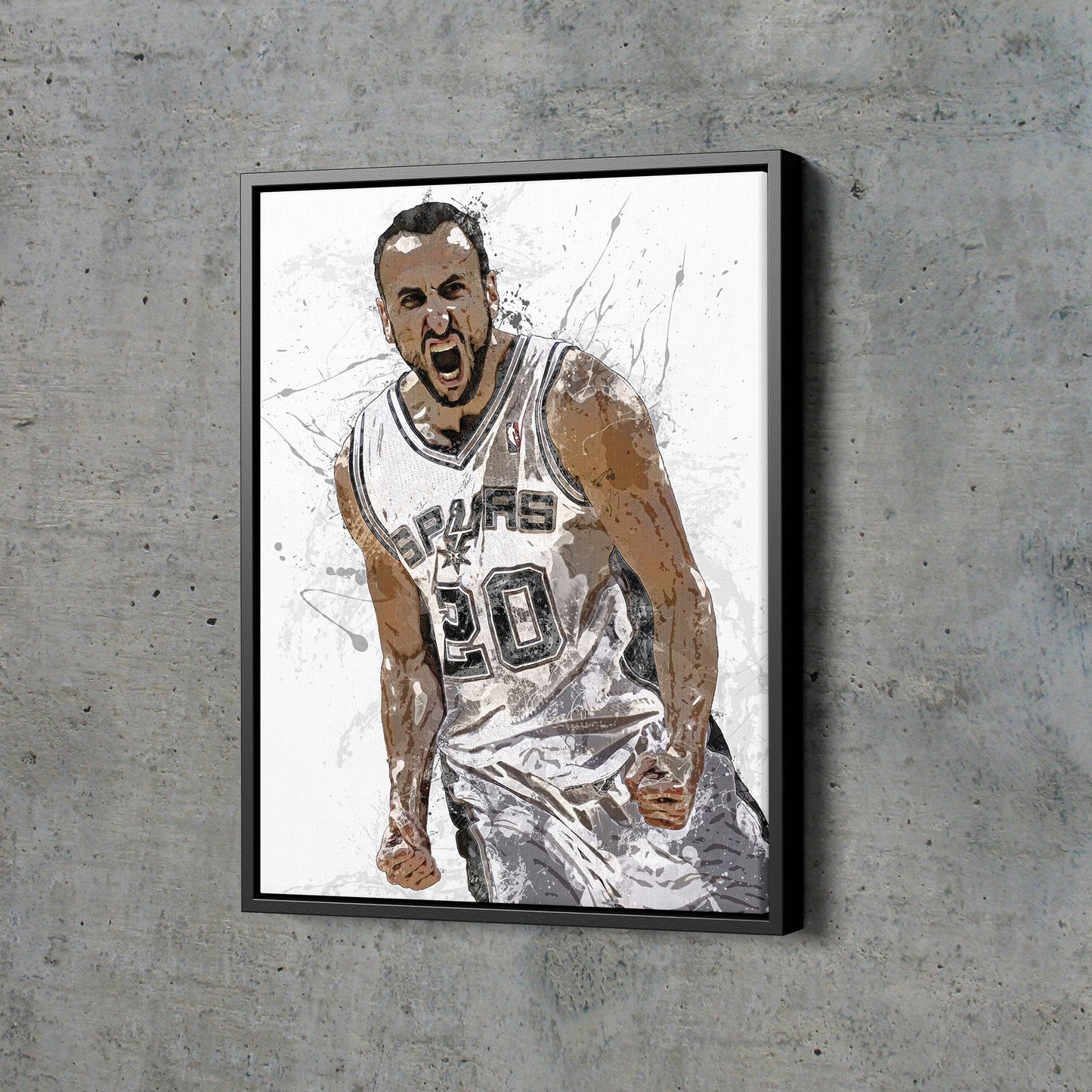 Manu Ginobili Poster San Antonio Spurs Basketball Painting Hand Made Posters Canvas Print Kids Wall Art Home Man Cave Gift Decor