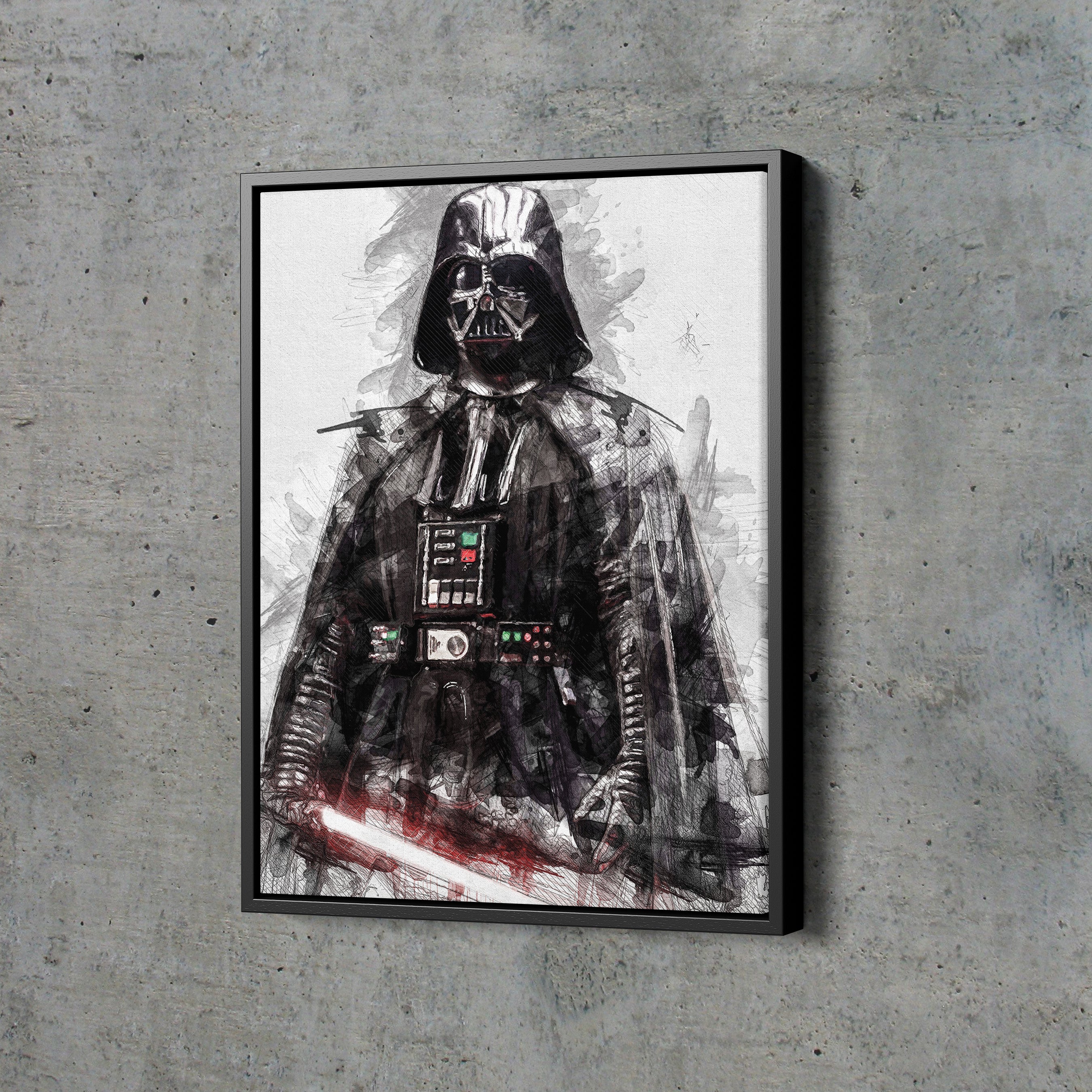 Darth Vader BLACK CANVAS Painting Kit