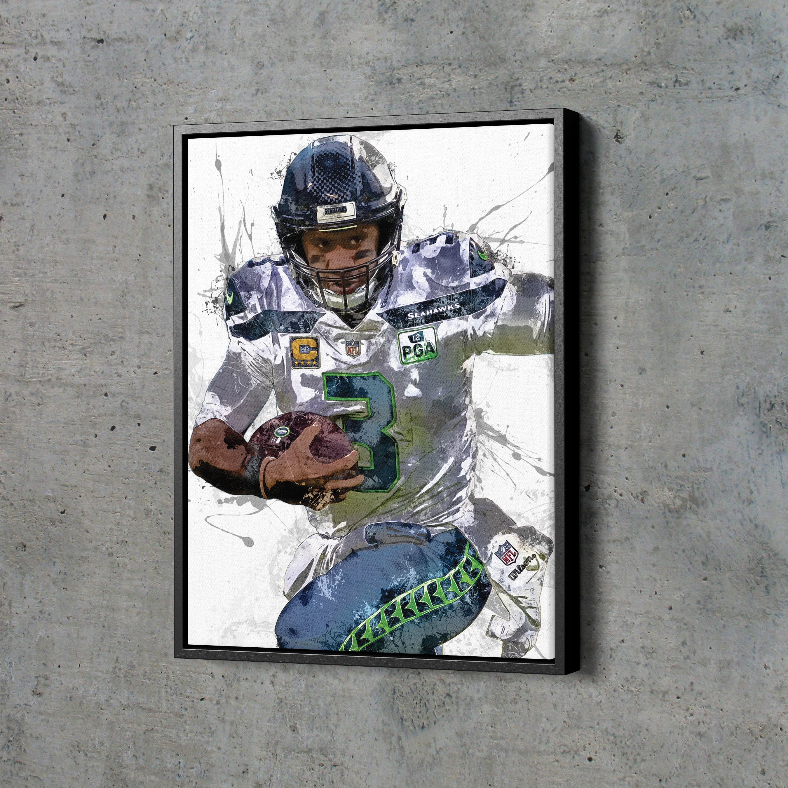 Seattle Seahawks Jersey Canvas Wall Decor Art 