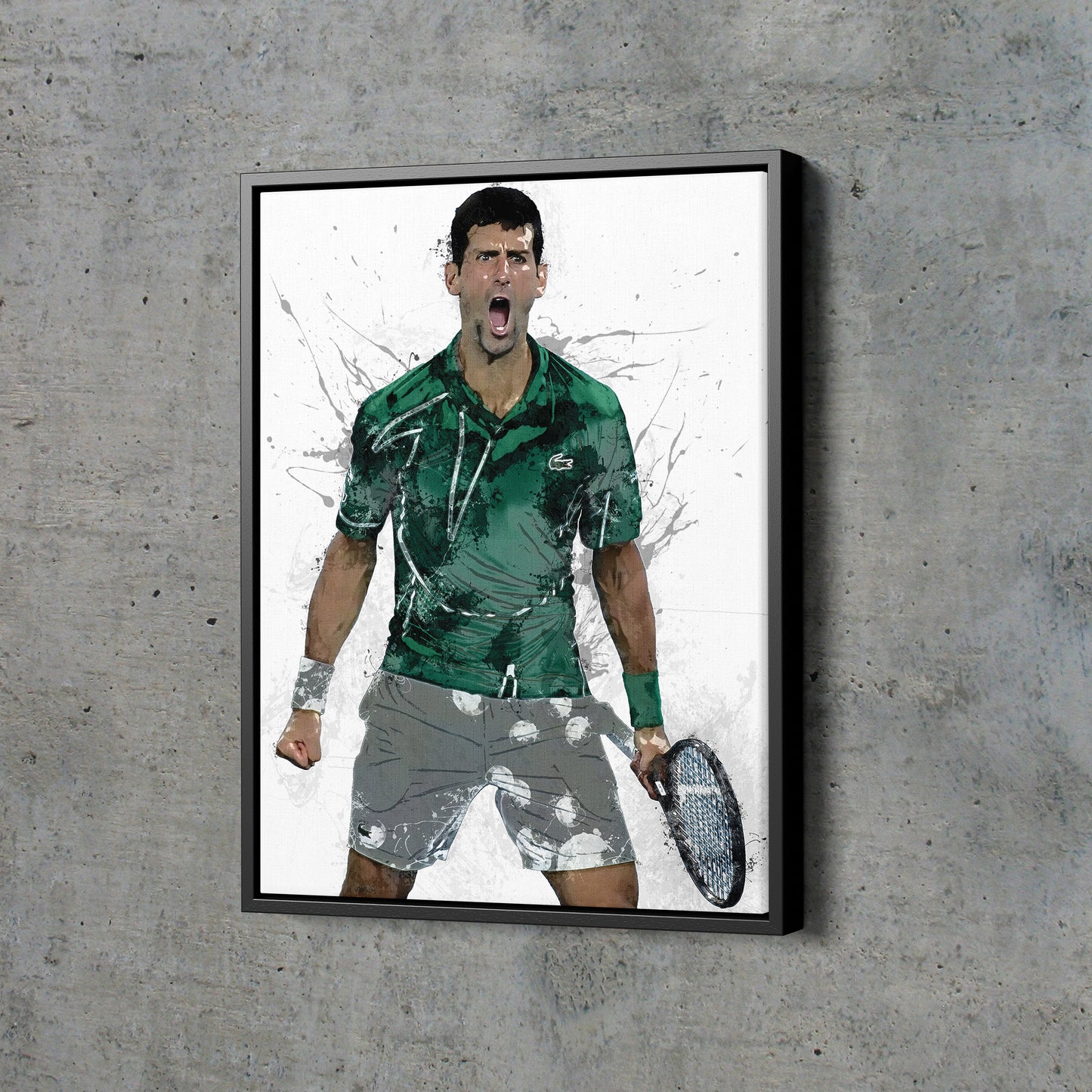 Novak Djokovic Poster Tennis player Hand Made Posters Canvas Print Kids Wall Art Man Cave Gift Home Decor