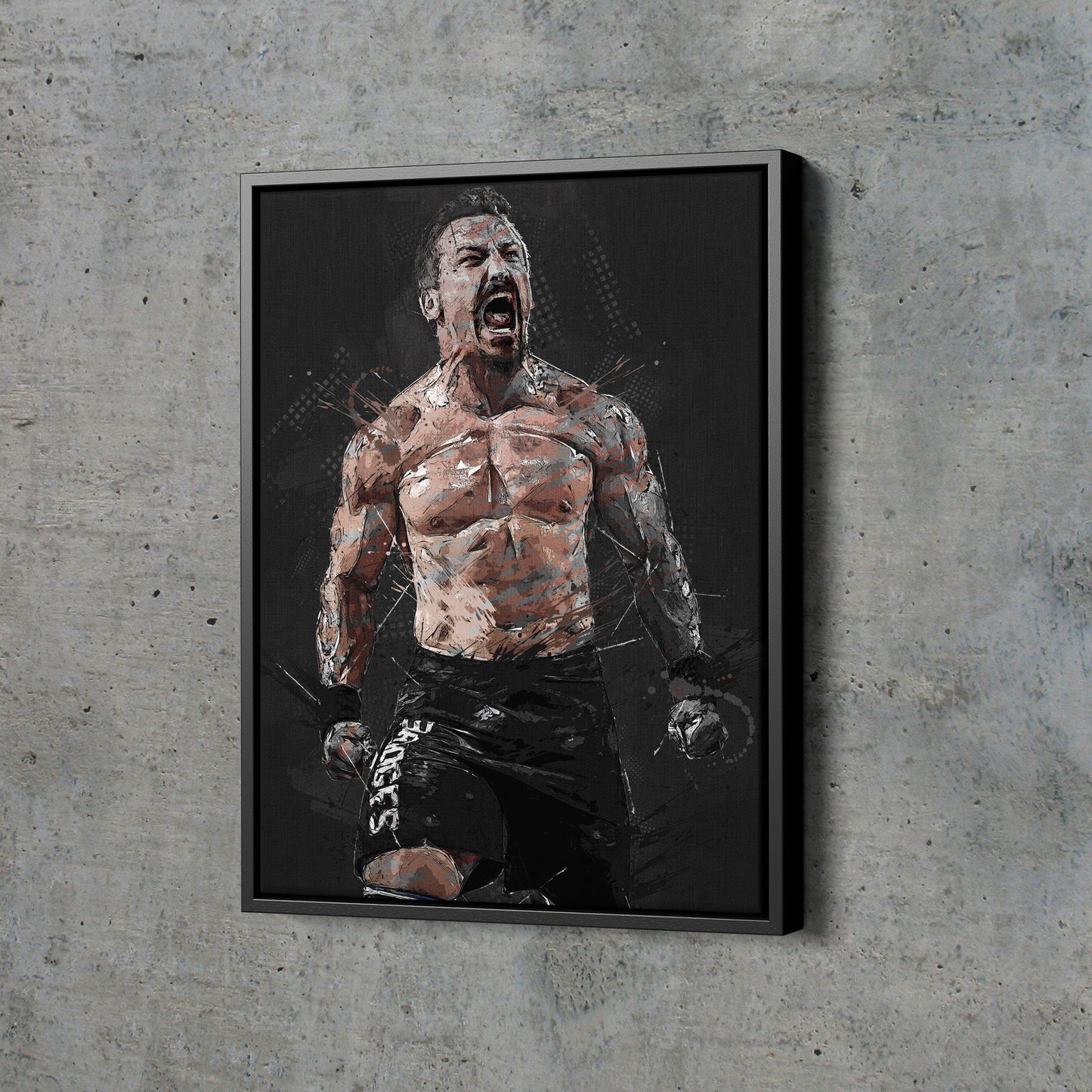 Josh Bridges Poster CrossFit athlete Hand Made Posters Canvas Print Wall Art Man Cave Gift Home Decor