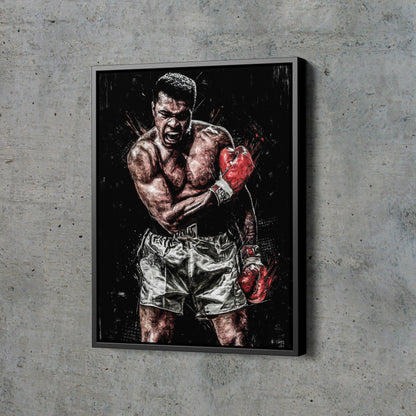 Muhammad Ali Poster The Greatest Boxing Hand Made Posters Canvas Print Kids Wall Art Man Cave Gift Home Decor
